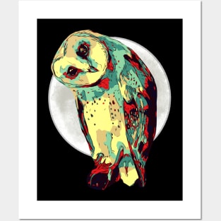 Magic owl. Fool moon Posters and Art